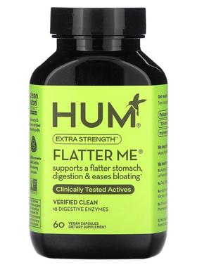 HUM Nutrition,Flatter Me, Extra Strength, 60 Vegan Capsules