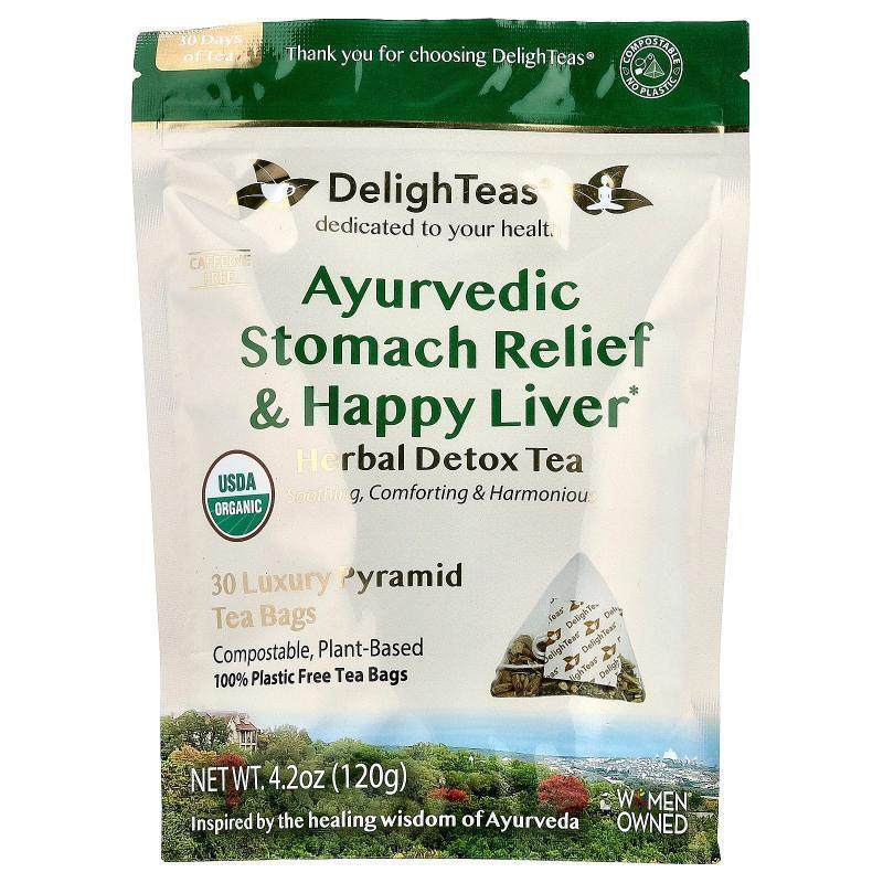 DelighTeas,Ayurvedic Stomach Relief &amp; Happy Liver, H