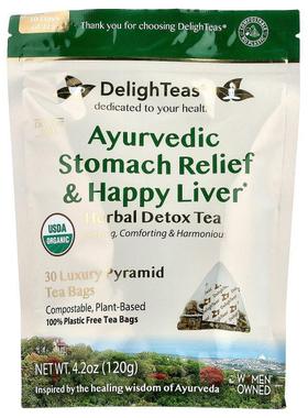 DelighTeas,Ayurvedic Stomach Relief &amp; Happy Liver, H