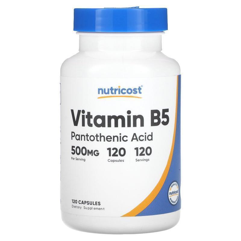 Nutricost,Vitamin B5, 500 mg, 120 Capsules