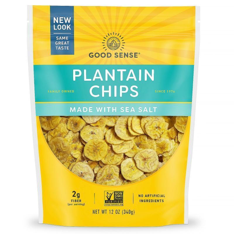 Good Sense,Plantain Chips, With Sea Salt, 12 oz (340 g)