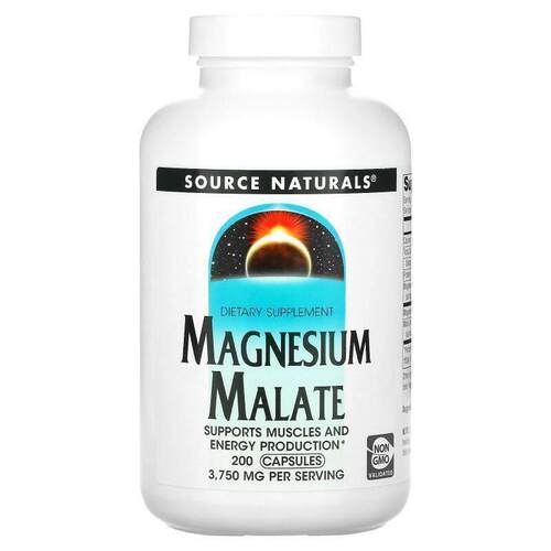 Source Naturals 苹果酸镁胶囊防止心血管