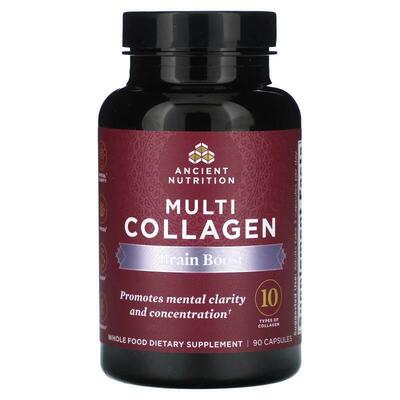 Dr. Axe / Ancient Nutrition,Multi Collagen, Brain Boost