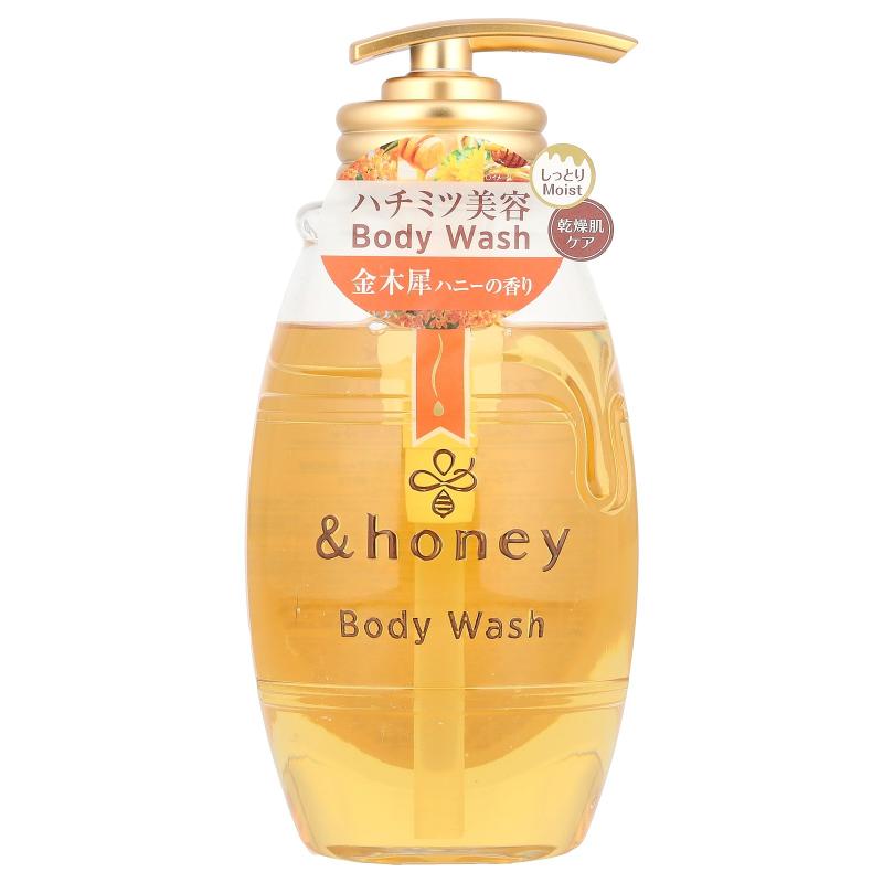 &amp;honey,深层保湿沐浴露，桂花蜂蜜，16.9 液量盎司（500 毫升