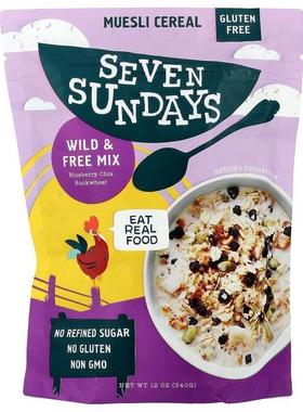 Seven Sundays,Muesli Cereal, Wild &amp;amp; Free Mix, Bl