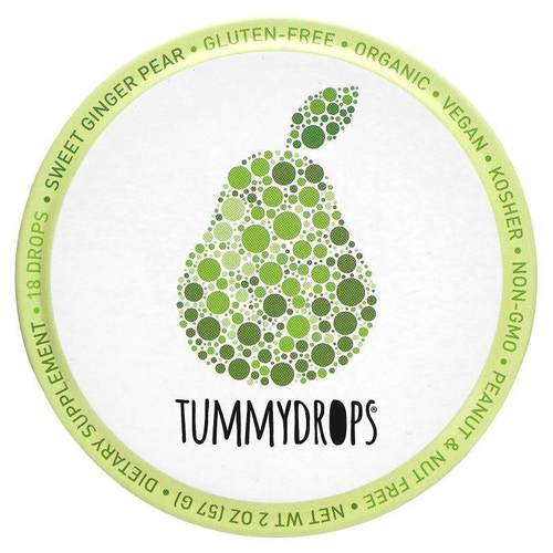 Tummydrops,甜姜梨，18 滴，2 盎司（57 克）