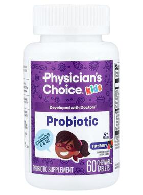 Physician's Choice,Kids Probiotic, 4+ Years, Tart Berry, 60
