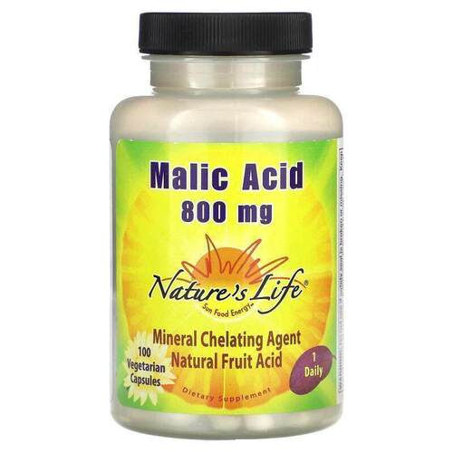Nature's Life,Malic Acid , 800 mg, 100 Vegetarian Capsules