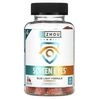 Zhou Nutrition,屏幕眼，热带芒果味，60 粒素食胶囊