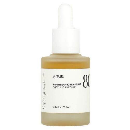 Anua,Heartleaf 80% Moisture Soothing Ampoule, 1.01 fl oz (30