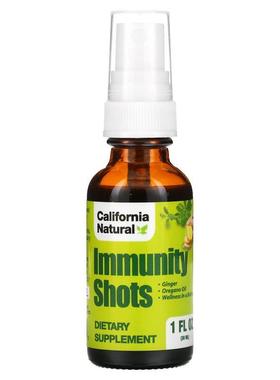 California Natural,Immunity Shots 免疫帮助喷雾，1 盎司（30