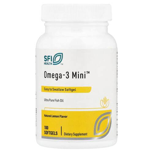 SFI Health,Omega-3 Mini™, Natural Lemon, 100 Softgels (250 m