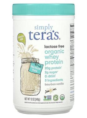Simply Tera's,Organic Whey Protein, Bourbon Vanilla, 12 oz (