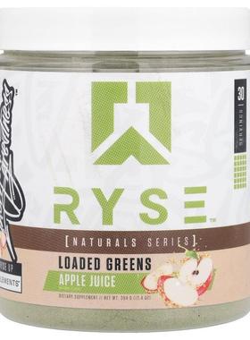 Ryse Supps,Natural Series, Loaded Greens, Apple Juice, 10.4