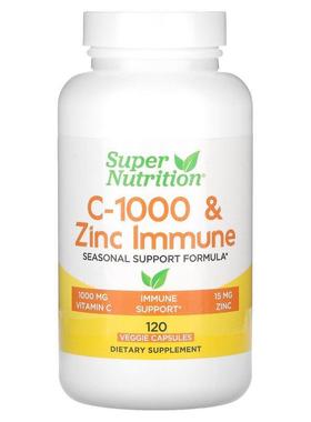 Super Nutrition,SimplyOne，C-1000 和锌机体抵抗，120 粒素食胶