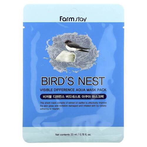 Farmstay,Bird's Nest Visible Difference Aqua  Beauty Mask