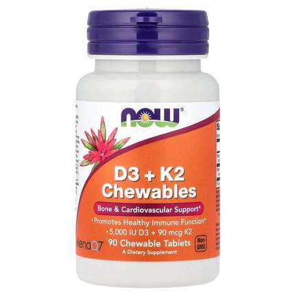 诺奥,D3 + K2 Chewables, 90 Chewables Tablets