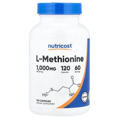 Nutricost,L-Methionine, 120 Capsules (500 mg per Capsule)