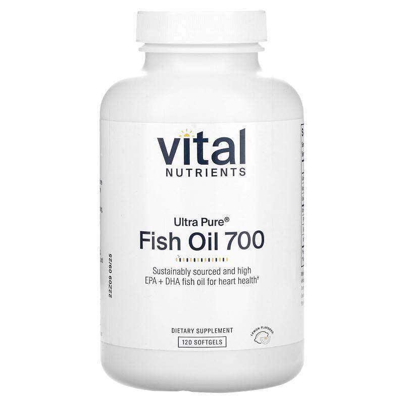 Vital Nutrients,超全鱼油 700,柠檬水,120 粒软凝胶胶囊