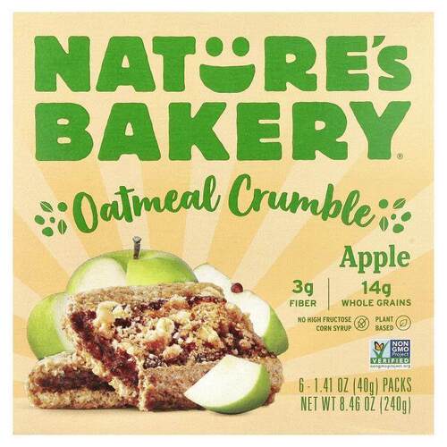 Nature's Bakery,燕麦酥皮水果甜点，苹果味，6 包，每包 1.41 盎