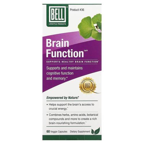 贝尔生活方式,Brain Function, 60 Veggie Capsules