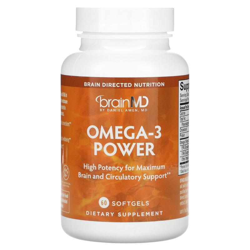 BrainMD,Omega-3 Power, 60 Softgels