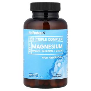 BioEmblem,Triple Complex Magnesium, 90 Veggie Caps (150 mg p