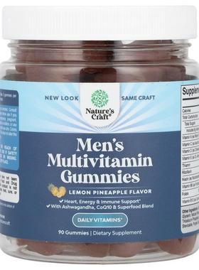 Natures Craft,Men's Multivitamin Gummies, Orange, Cherry