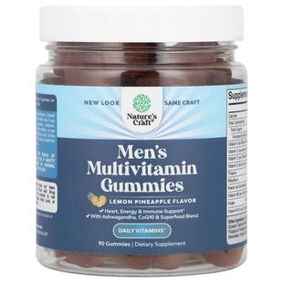 Natures Craft,Men's Multivitamin Gummies, Orange, Cherry