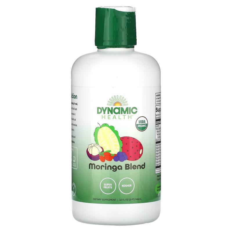 Dynamic Health,Organic Certified Moringa Juice, 33.8 FL OZ