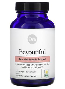 Ora,Beyoutiful, Skin, Hair &amp; Nails Support, 60 Capsu