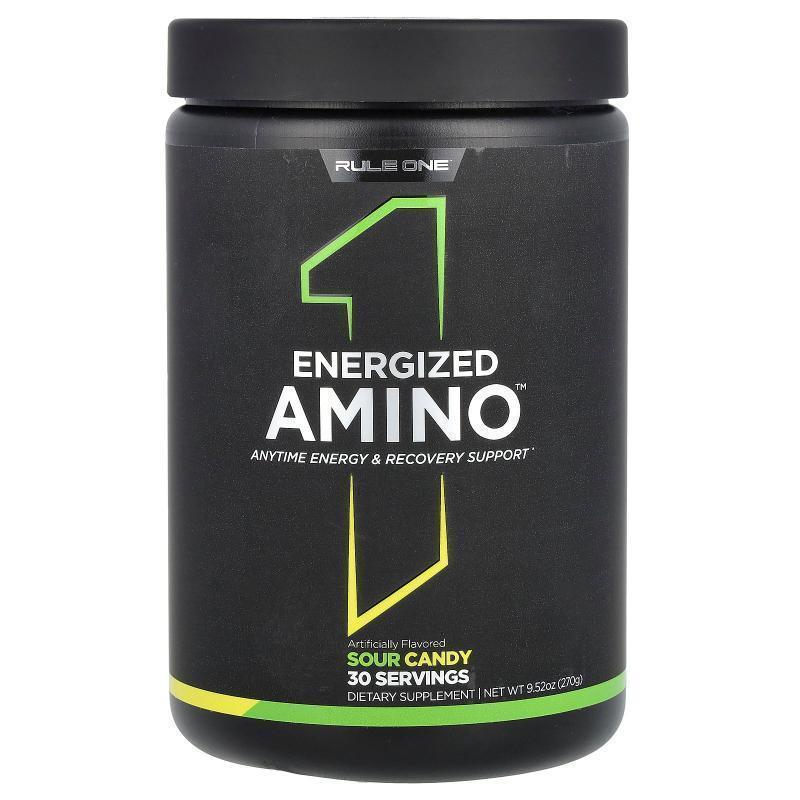 Rule One Proteins,Energized Amino, Sour Candy, 9.52 oz (270