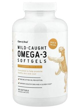 Chew + Heal,Wild-Caught Omega-3, For Dogs and Cats , 180 Sof