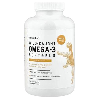 Chew + Heal,Wild-Caught Omega-3, For Dogs and Cats , 180 Sof