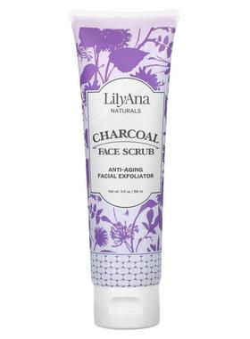 Lilyana Naturals,木炭面部磨砂膏，面部去角质凝胶，3 盎司（88