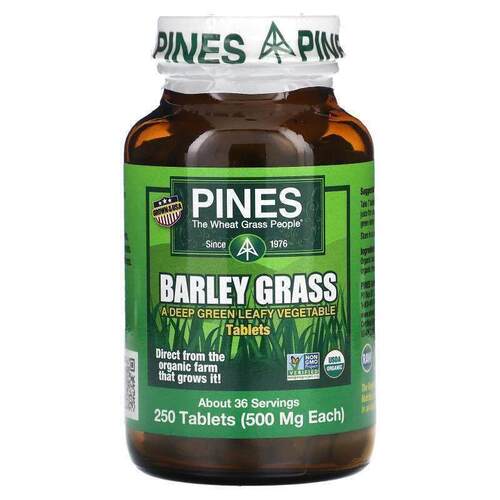 Pines International,Barley Grass, 250 Tablets