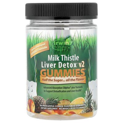 爱乐能,Milk Thistle Liver Detox™ v2 Gummies, Pineapple Citru