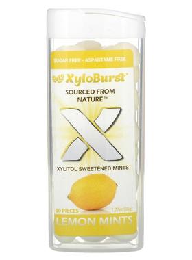 Xyloburst,Xylitol Sweetened Mints, Lemon, 60 Pieces, 1.27 oz