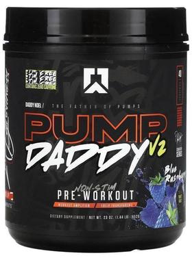 Ryse Supps,Pump Daddy V2, Non-Stim Pre-Workout, Blue Raspber