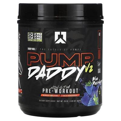 Ryse Supps,Pump Daddy V2, Non-Stim Pre-Workout, Blue Raspber