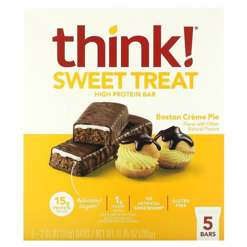 ThinkThin,甜点，高蛋白棒，Boston Creme Pie