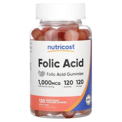 Nutricost,Folic Acid Gummies, Berry Blend