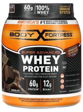 Body Fortress,Super Advanced Whey Protein, Chocolate , 1.78
