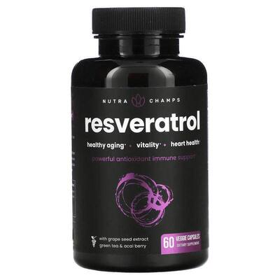 NutraChamps,白藜芦醇，60 粒素食胶囊