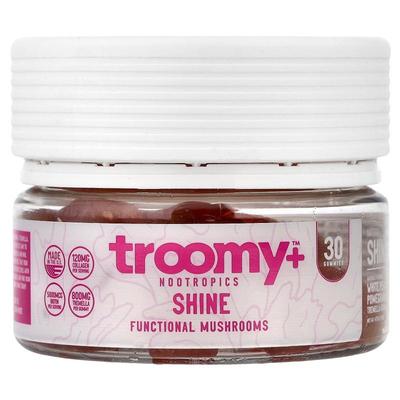 Troomy Nootropics,Shine, Functional Mushrooms Gummies, White