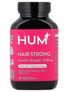 HUM Nutrition,头发强韧支持，30 粒全素胶囊