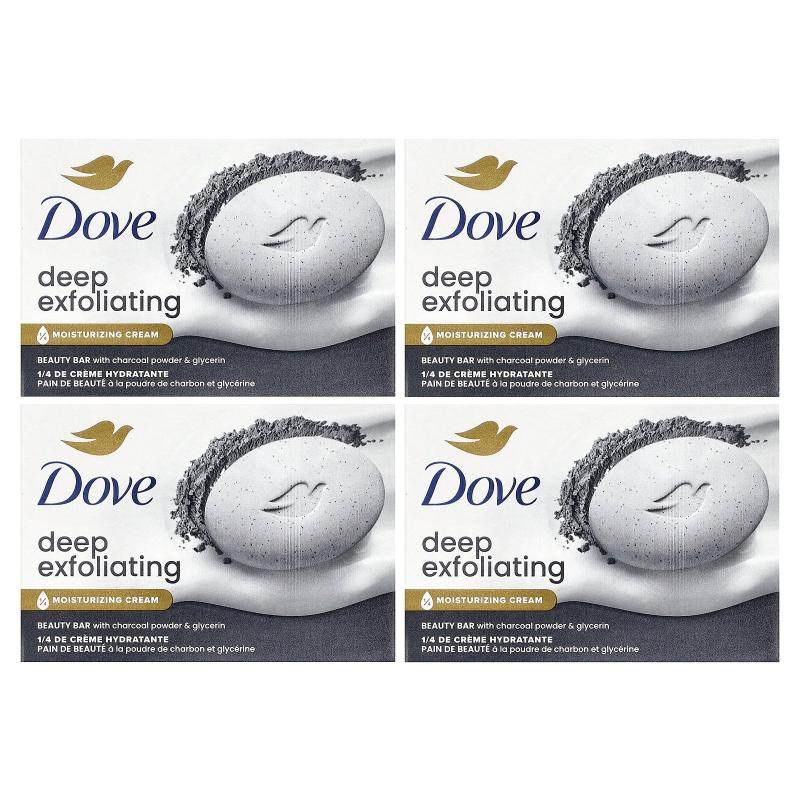 多芬,Deep Exfoliating Beauty Bar with Charcoal Powder & Glyc