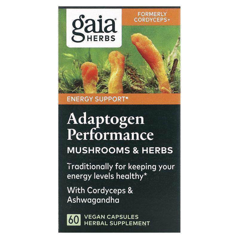 Gaia Herbs,蘑菇 + 草本，冬虫夏草，60粒素食胶囊
