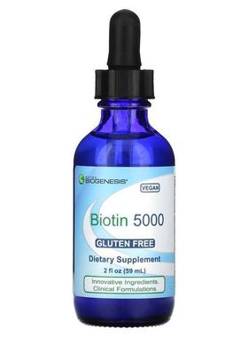 Nutra BioGenesis,Biotin 5000, 2 fl oz (59 ml)