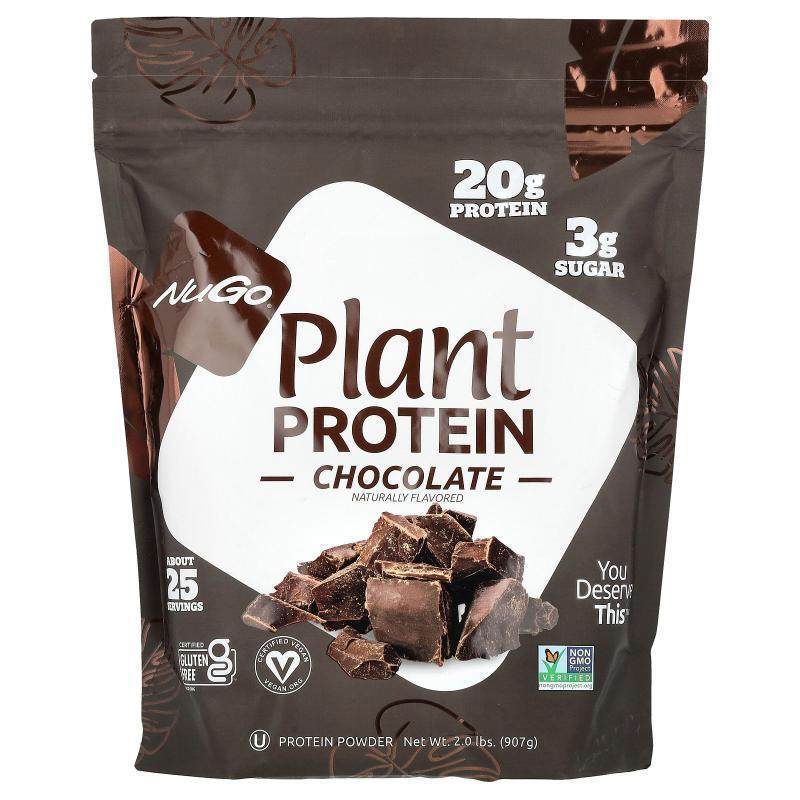 NuGo Nutrition,Plant Protein, Vanilla, 2 lbs (907 g)